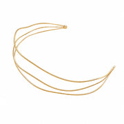 Organic Triple Wire Gold Headband | Hand Hammered Lightweight Hair Accessory